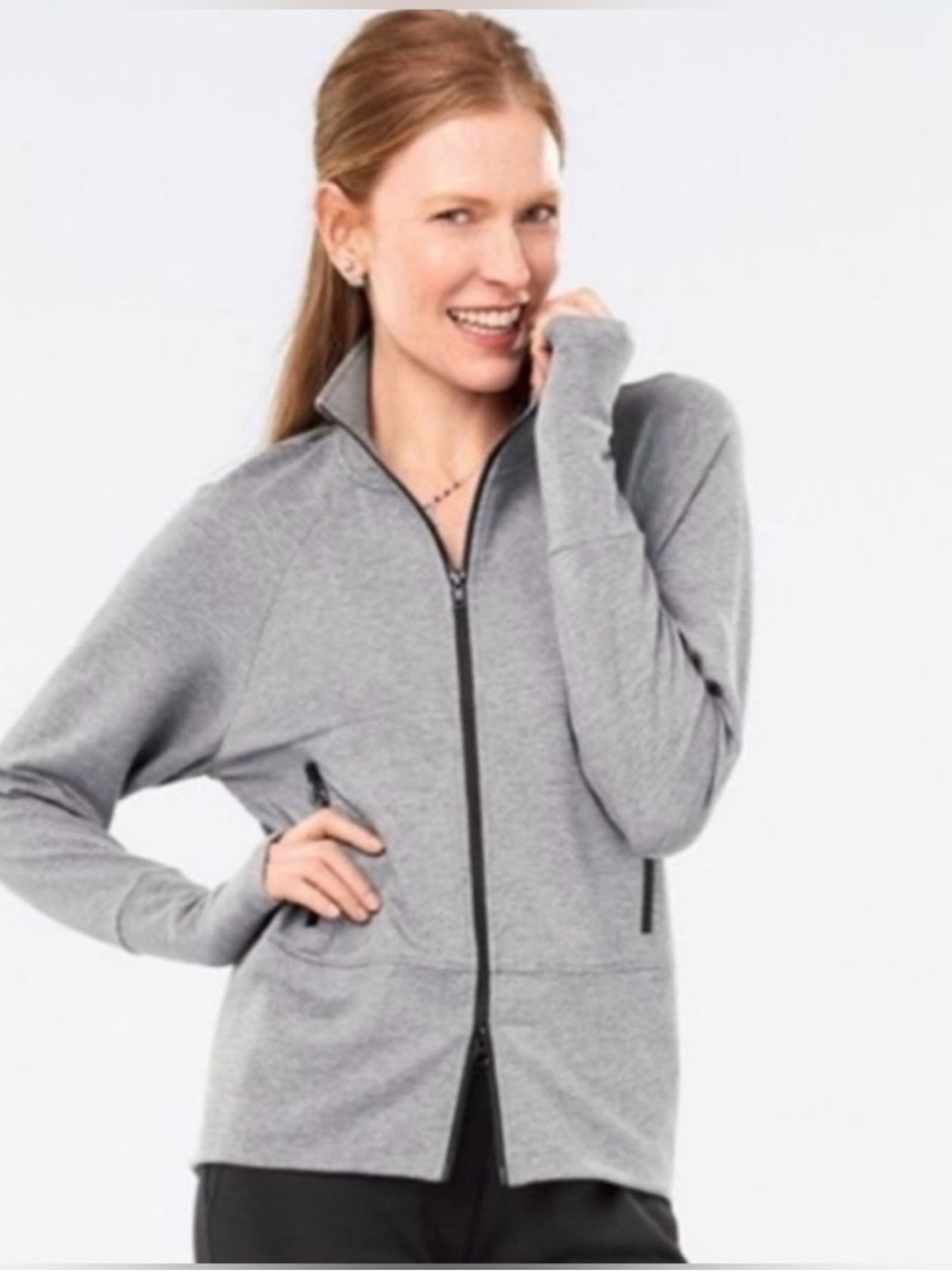 Cabi style 3732 size small Gray Full-Zip Lightweight Jacket